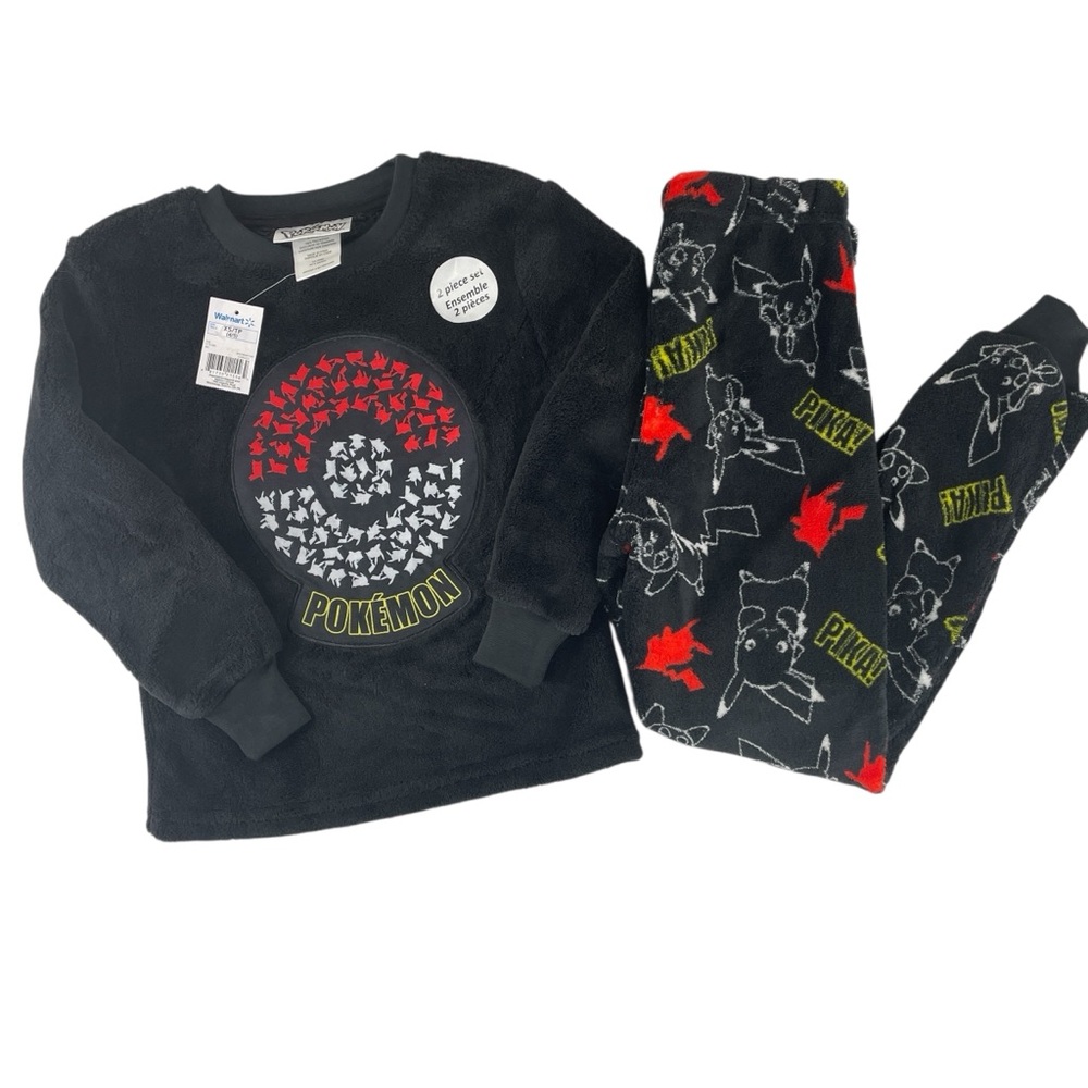 Pokemon Kids Fleece Pajama Set Long Sleeve & Pants Size XS (4-5) NWT